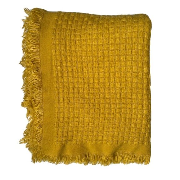 Dissa knitted Decorative Throw blanket Mustard - Picture 7 of 10